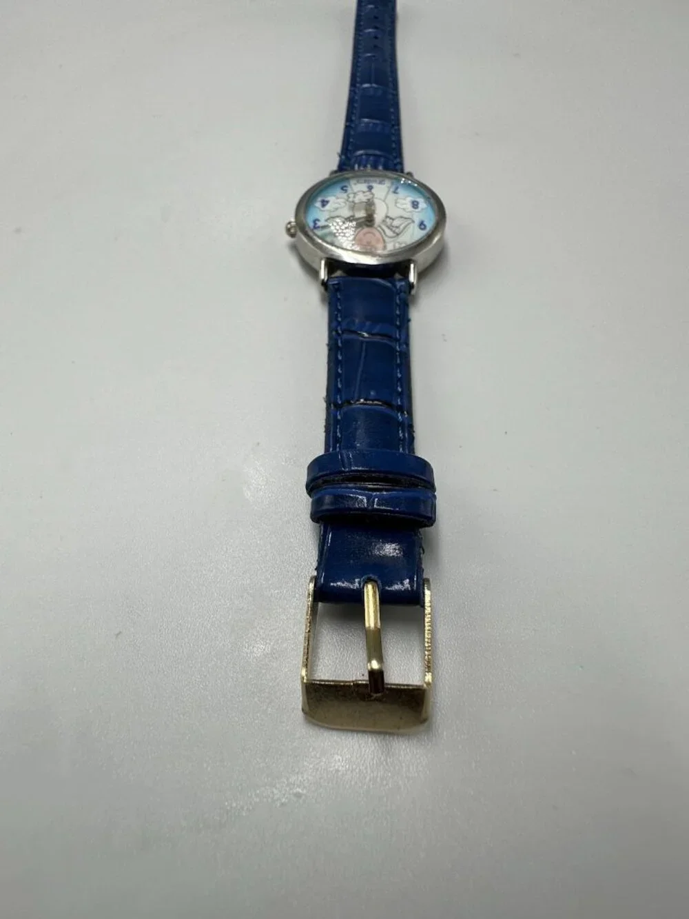 3/$30 Dingbats Watch Women Silver Tone Angel Dial Rotating Cloud Second Hand 8
